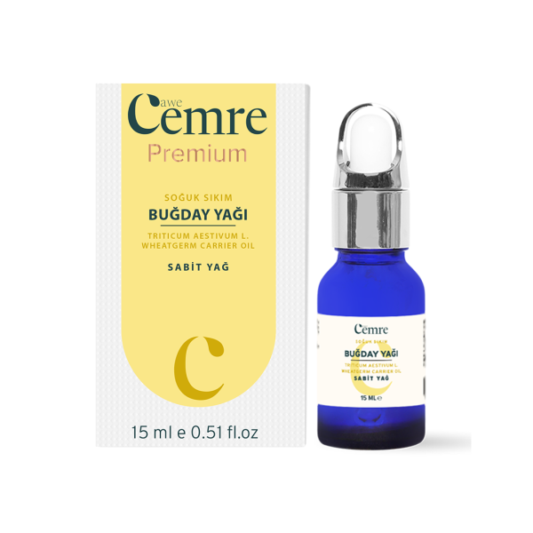 Buğday Özü Yağı 15 Ml %100 Saf Soğuk Sıkım - Yüksek Oranda E vitamini