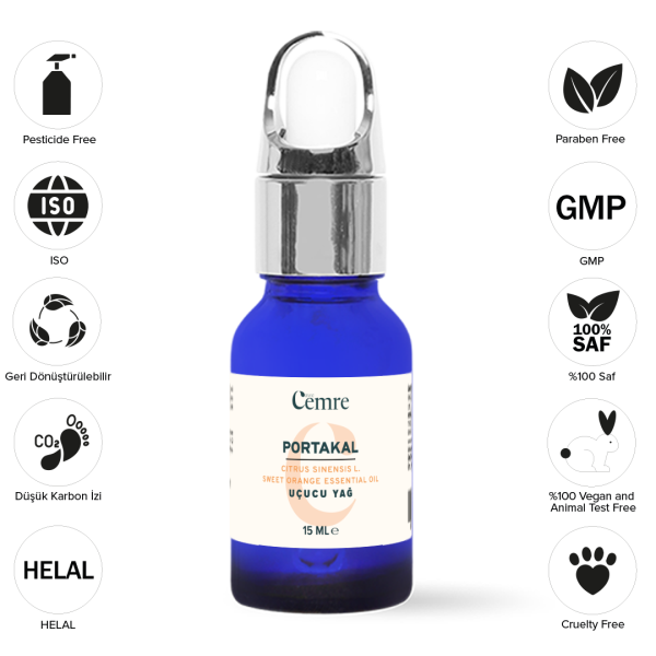 TOPTAN 6 lı Portakal Uçucu Yağı 15 ml