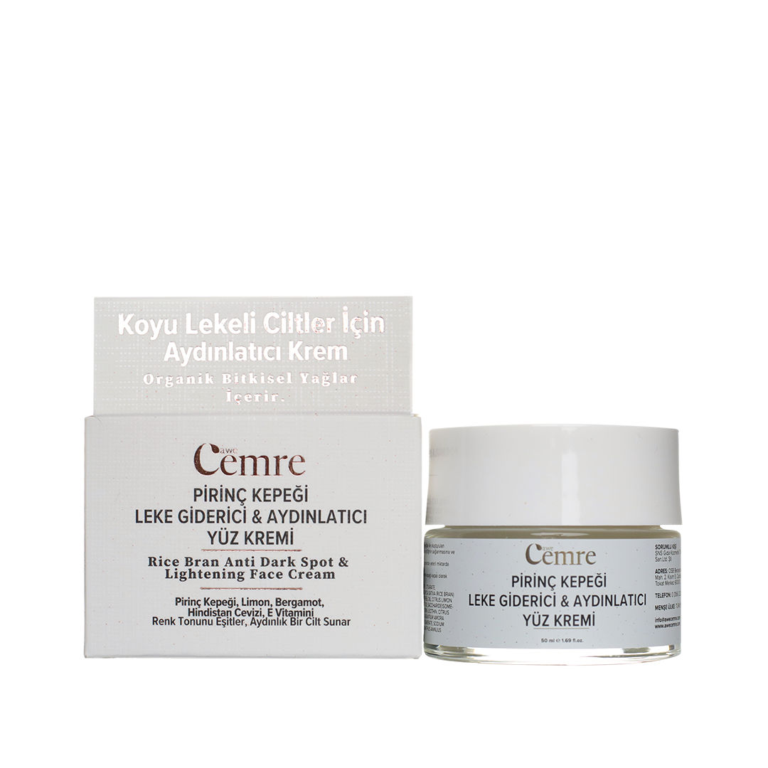 Pirinç Kepeği Leke Giderici & Aydınlatıcı Yüz Kremi Kremi 50 ML