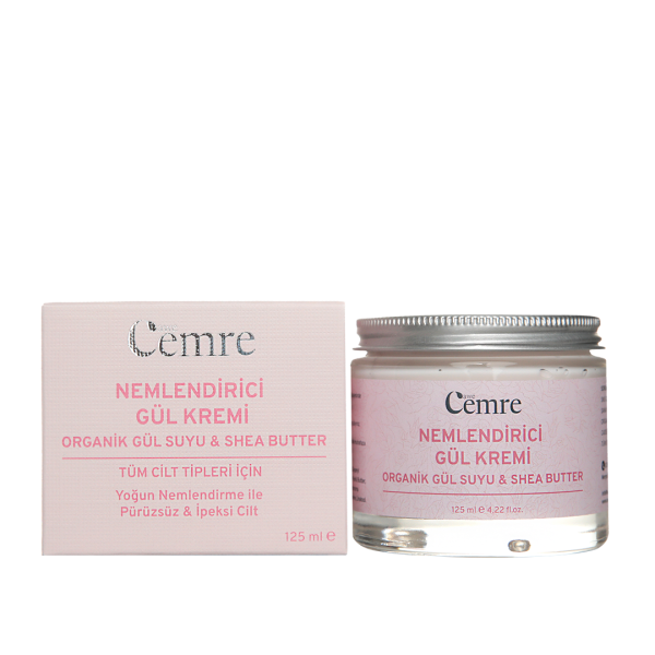 Nemlendirici Gül Kremi (Organik Gül Suyu & Shea Butter)