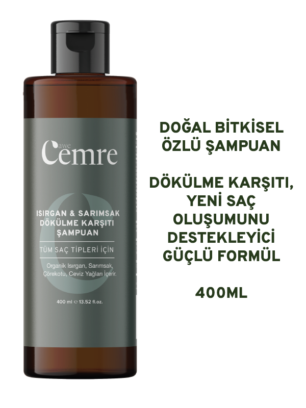 TOPTAN Isırgan Sarımsak Şampuanı 400 ml Onarıcı, Saç Dökülme Ve Kırılma Karşıtı Sağlıklı Uzayan Saçlar Isırgan Sarımsak Şampuanı 400 ml