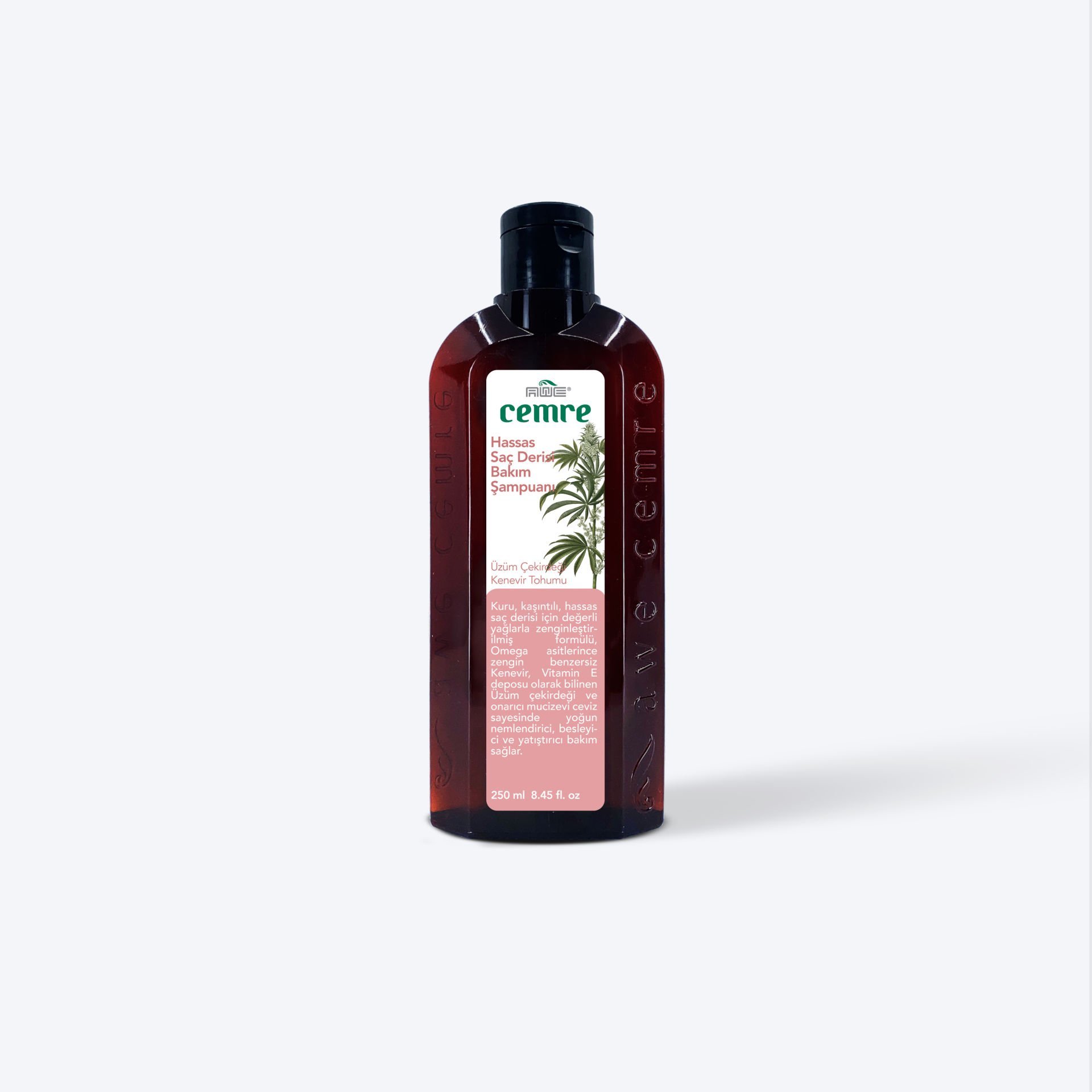 TOPTAN Hassas Saç Derisi Bakım Şampuanı/ Kuruluk, Kaşıntı, Kepek İçin Doğal Şampuan/ 250 ML