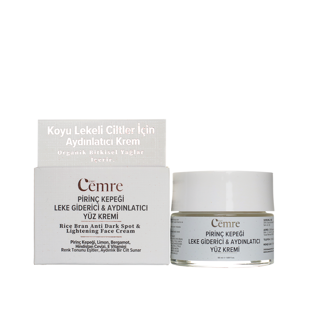 Pirinç Kepeği Leke Giderici & Aydınlatıcı Yüz Kremi Kremi 50 ML