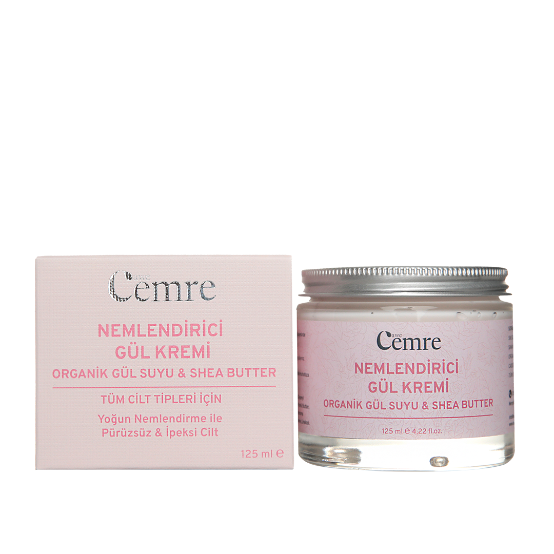 Nemlendirici Gül Kremi (Organik Gül Suyu & Shea Butter) 125 ML