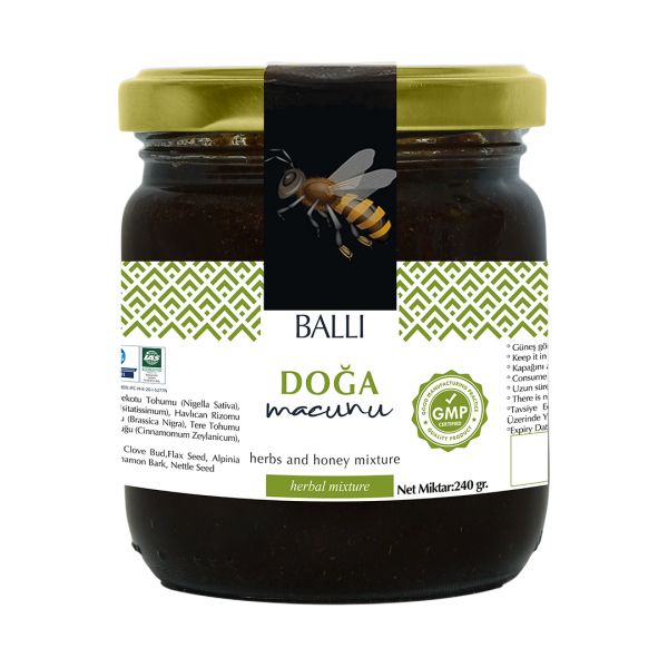 Doğa Macun Ballı Bitkisel Karışım 240 Gr/ Soğuk Algınlığı/ Grip/ Nezle/ Astım Bronşit İçin Kullanılabilir