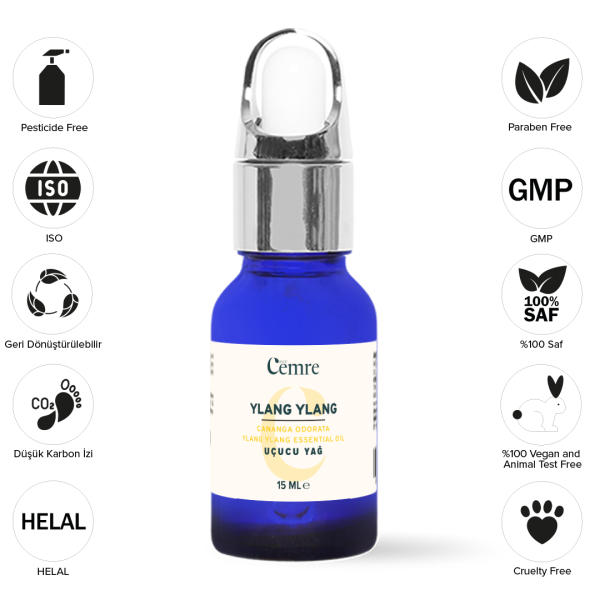 TOPTAN 6 lı Ylang Ylang Uçucu Yağı 15 ml