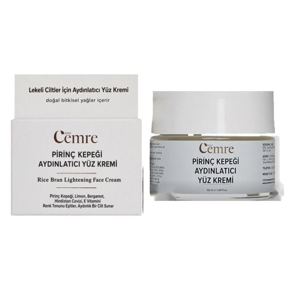 Pirinç Kepeği Aydınlatıcı Yüz Kremi Kremi 50 ML