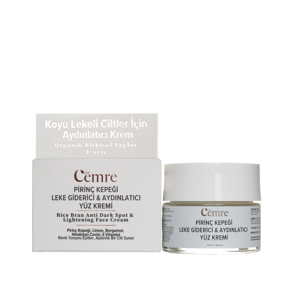 TOPTAN Pirinç Kepeği Leke Giderici & Aydınlatıcı Yüz Kremi Kremi 50 ML