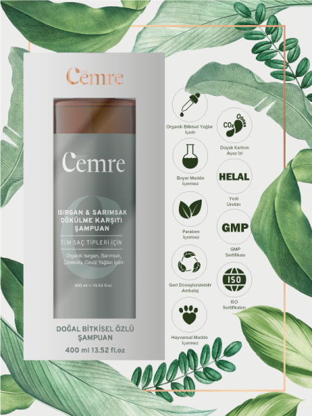 TOPTAN Isırgan Sarımsak Şampuanı 400 ml Onarıcı, Saç Dökülme Ve Kırılma Karşıtı Sağlıklı Uzayan Saçlar Isırgan Sarımsak Şampuanı 400 ml